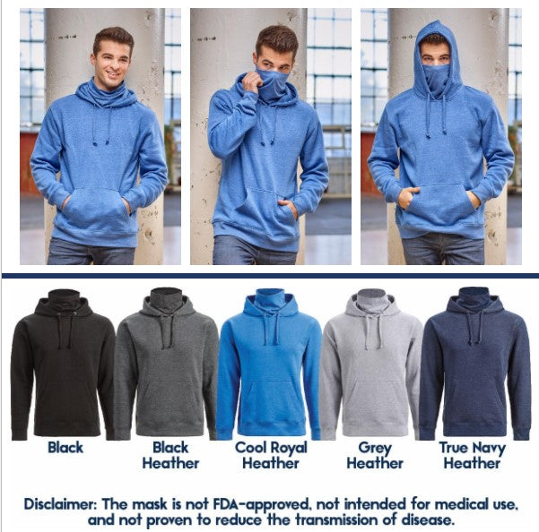 Unisex Gaiter Pullover Hooded Sweatshirt JA8879