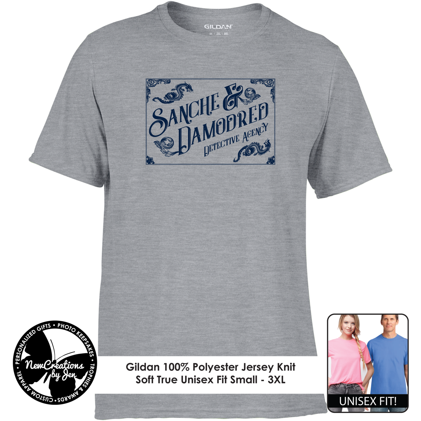 Sanche & Damodred Detective Agency - Wheel of Time Inspired Souvenir Lightweight Tees