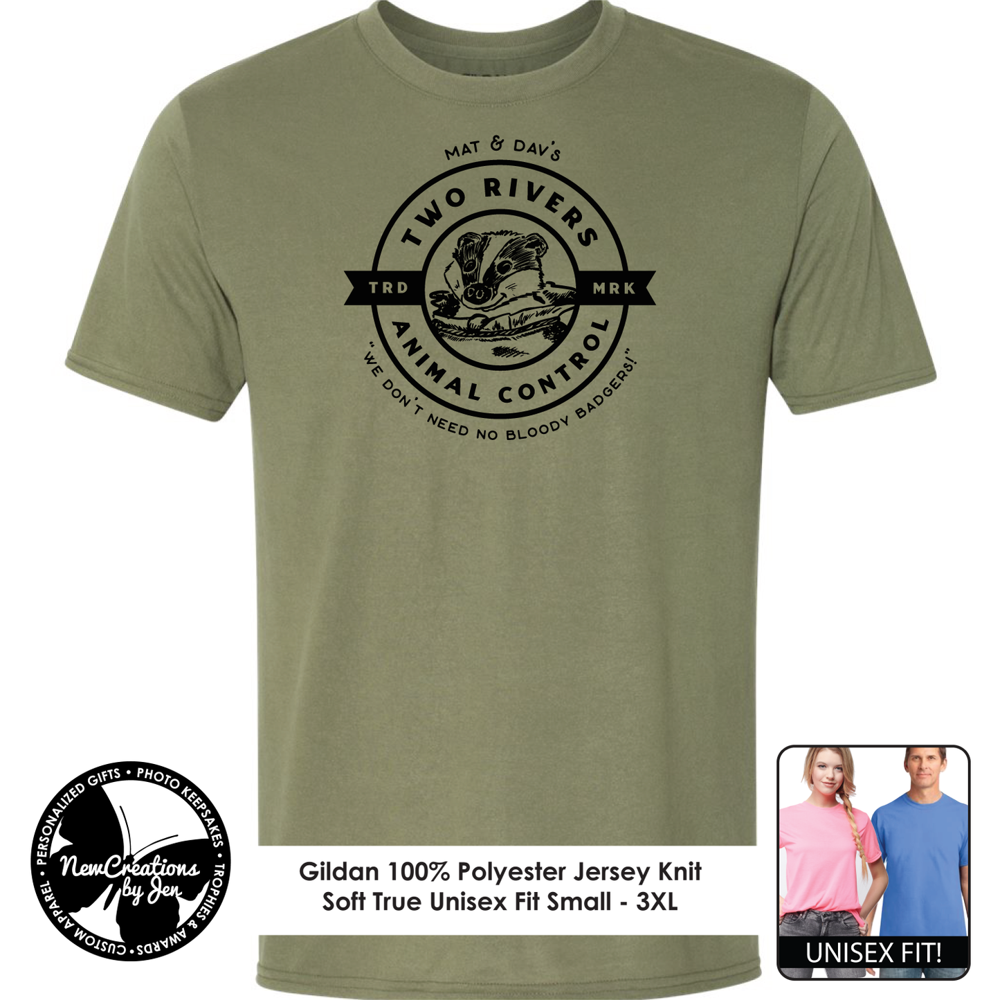 Two Rivers Animal Control - Wheel of Time Inspired  Souvenir Lightweight  Tees