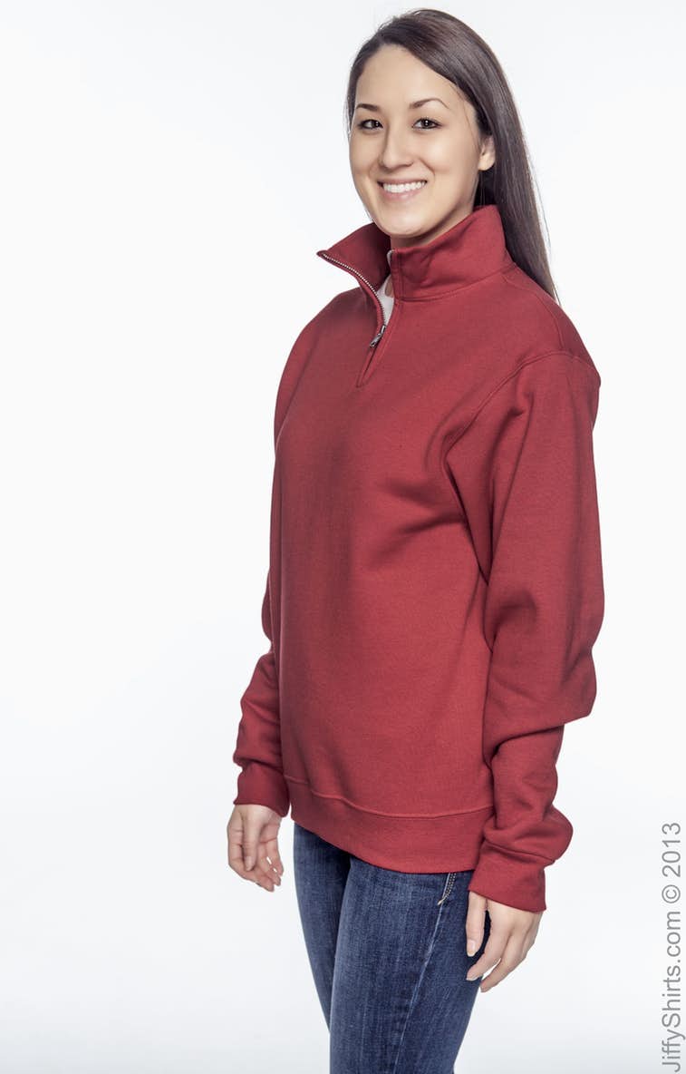 Sudadera unisex con cremallera de un cuarto