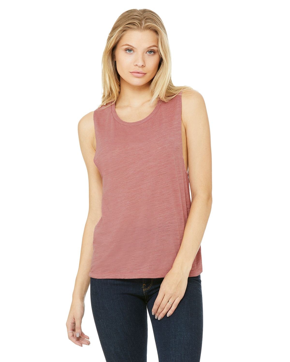 Ladies' Flowy Scoop Muscle Tank B8803