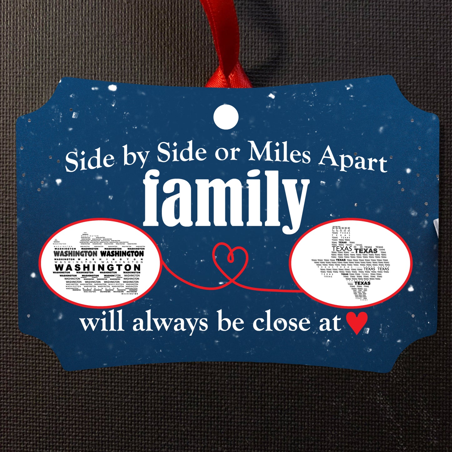 Family Miles Apart Ornaments