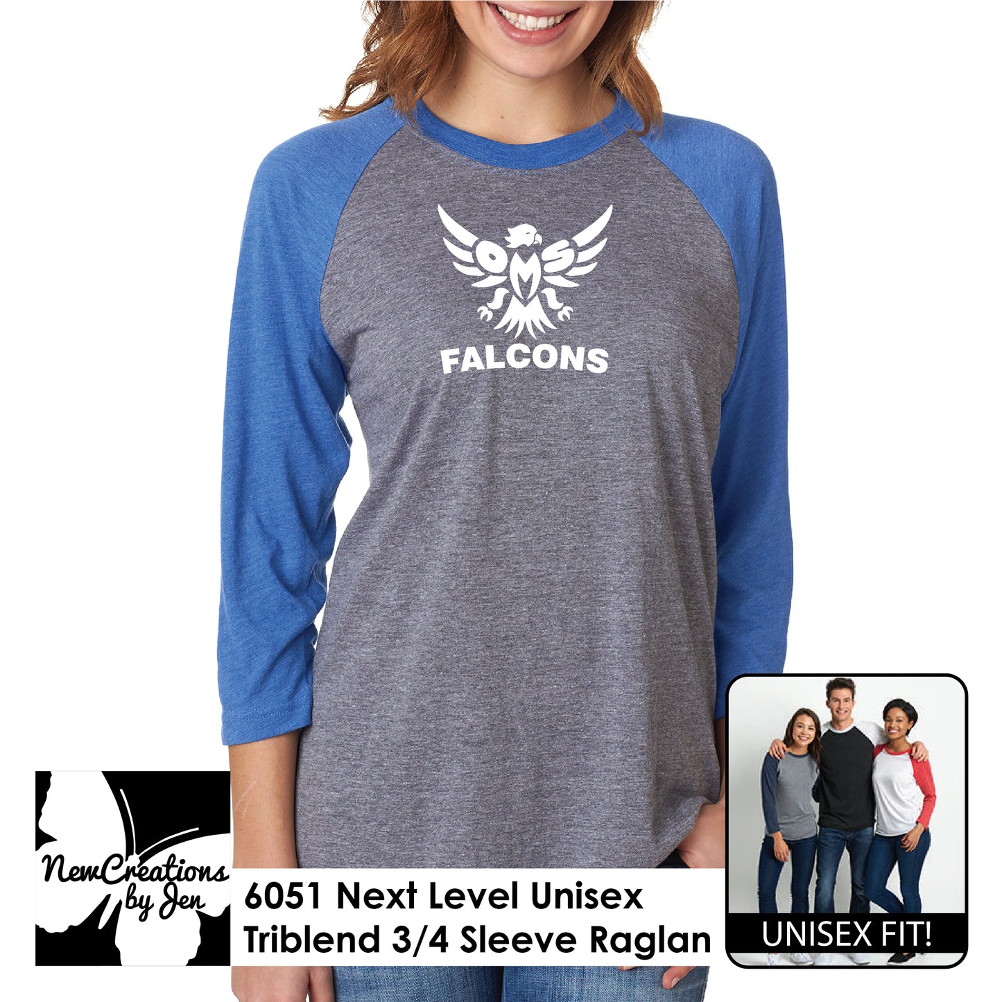 Falcon Fan Unisex Raglan Baseball T-Shirt