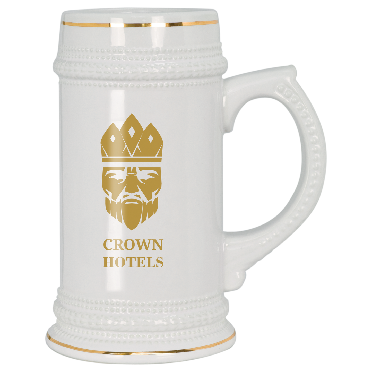 White Ceramic Stein - 18oz