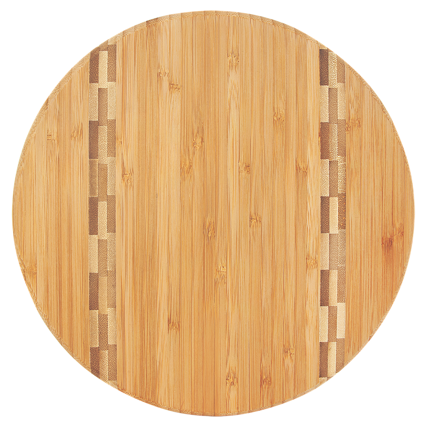 Natural Bamboo Cutting Board with Butcher Block Inlay or Ends