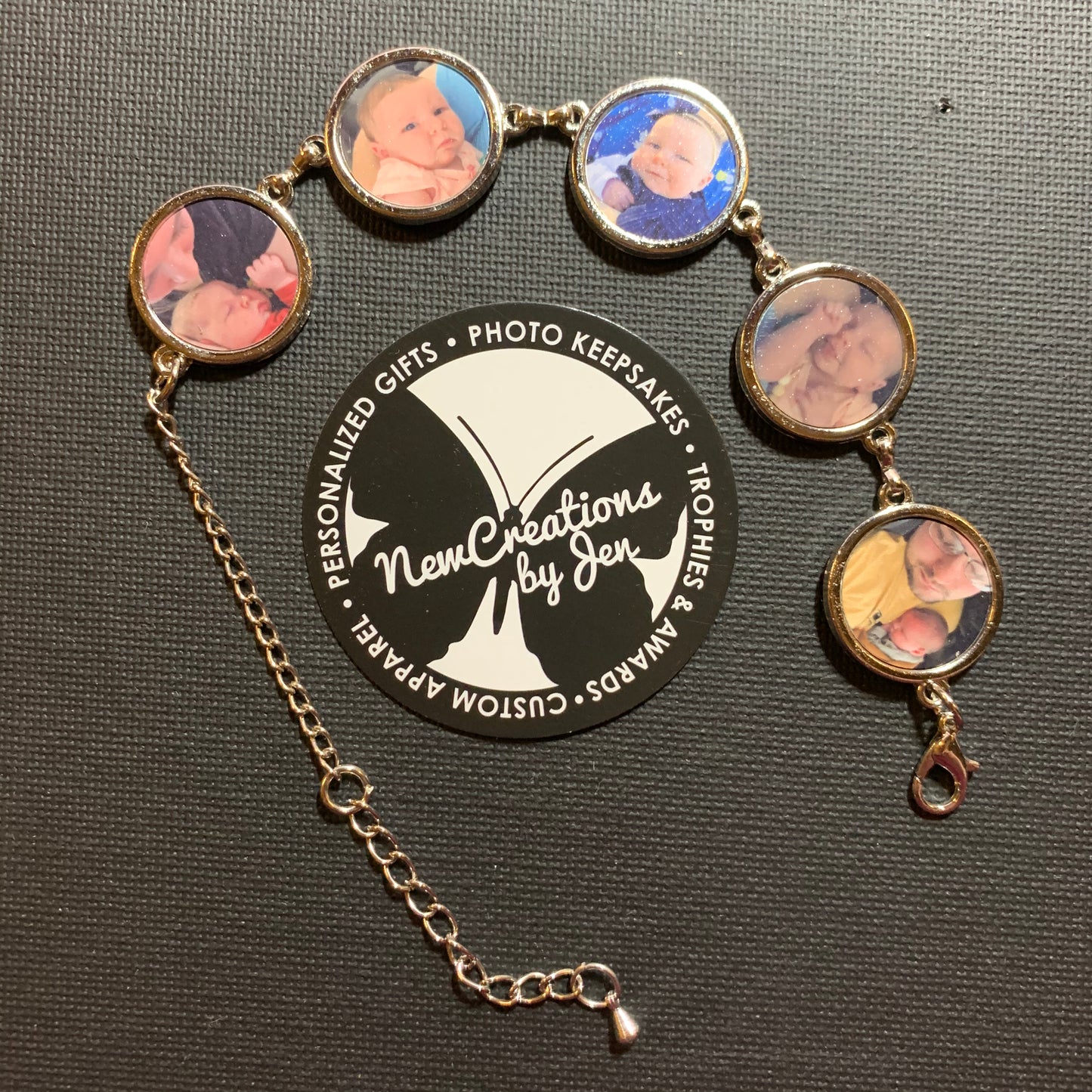Five Photo Charm Bracelets
