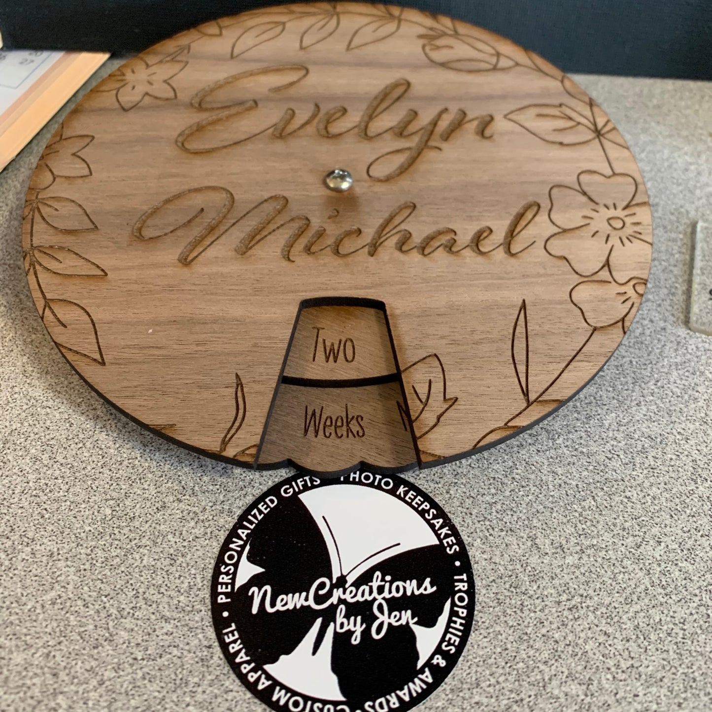 Milestone Spinner with Baby name