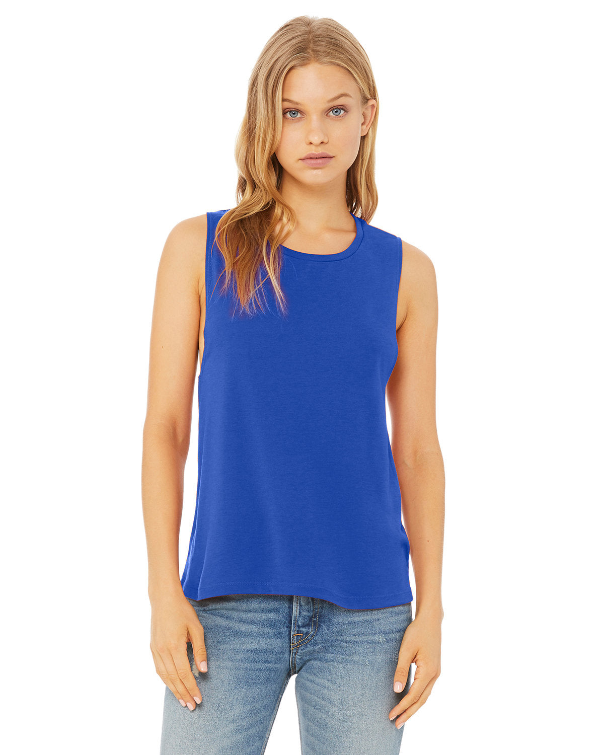 Ladies' Flowy Scoop Muscle Tank B8803