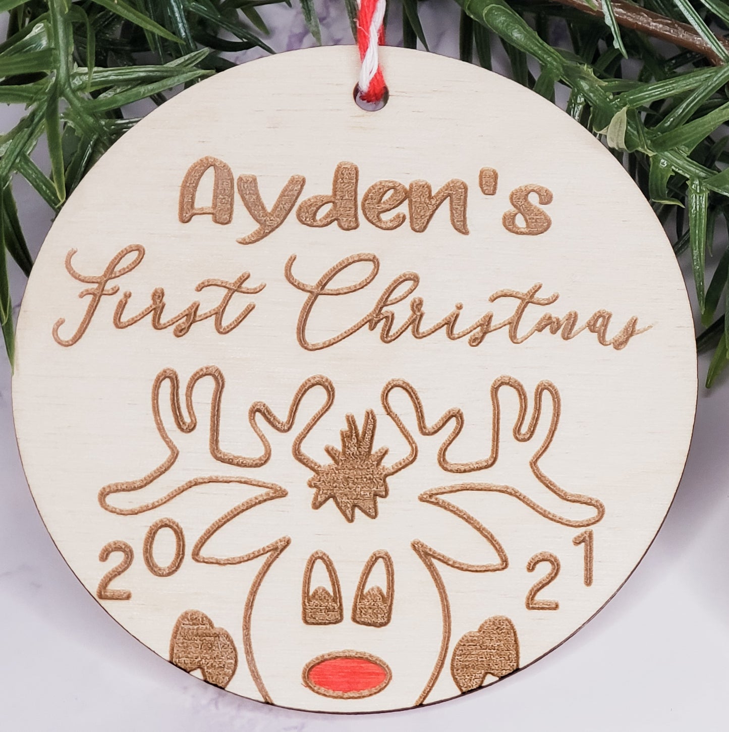 First Christmas Reindeer Ornament