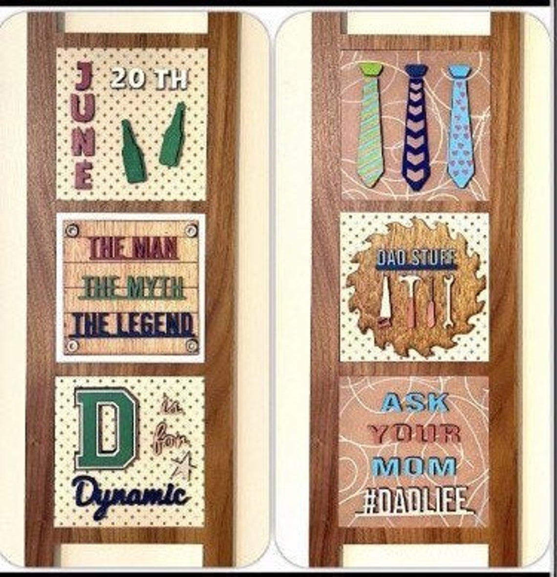 Letrero de escalera inclinada para pintar para el Día del Padre - Intercambiable