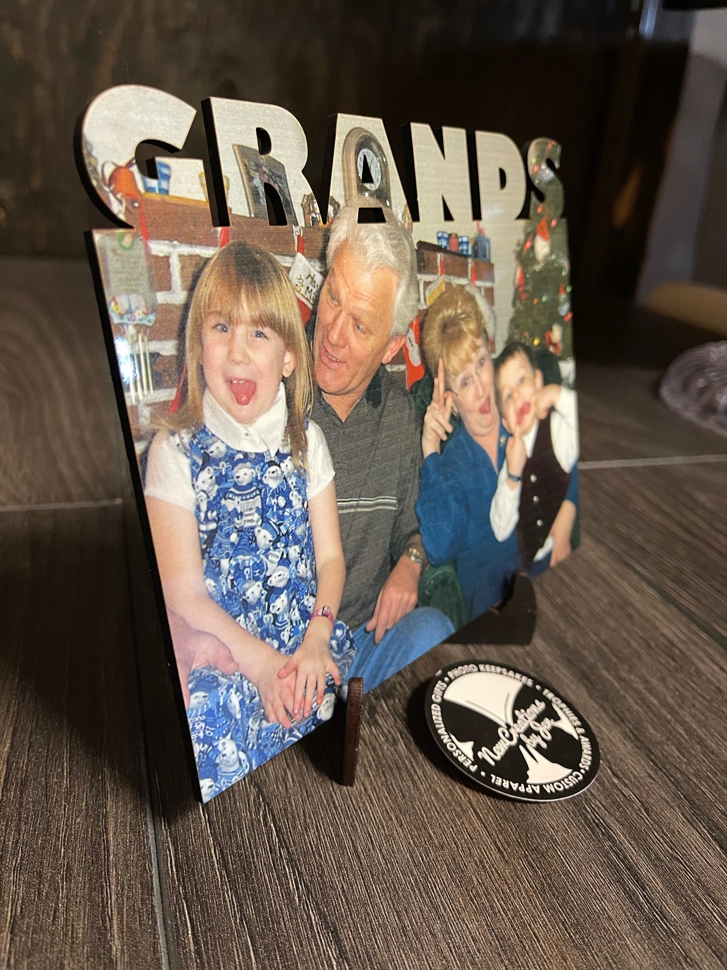 Caption Photo Frame with easel