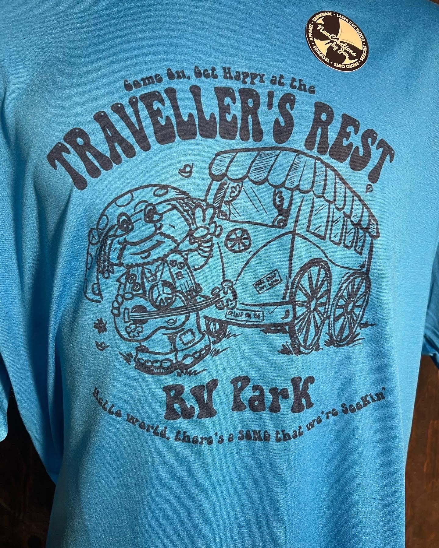 Traveller's Rest RV Park - Wheel of Time Inspired  Souvenir Lightweight  Tees