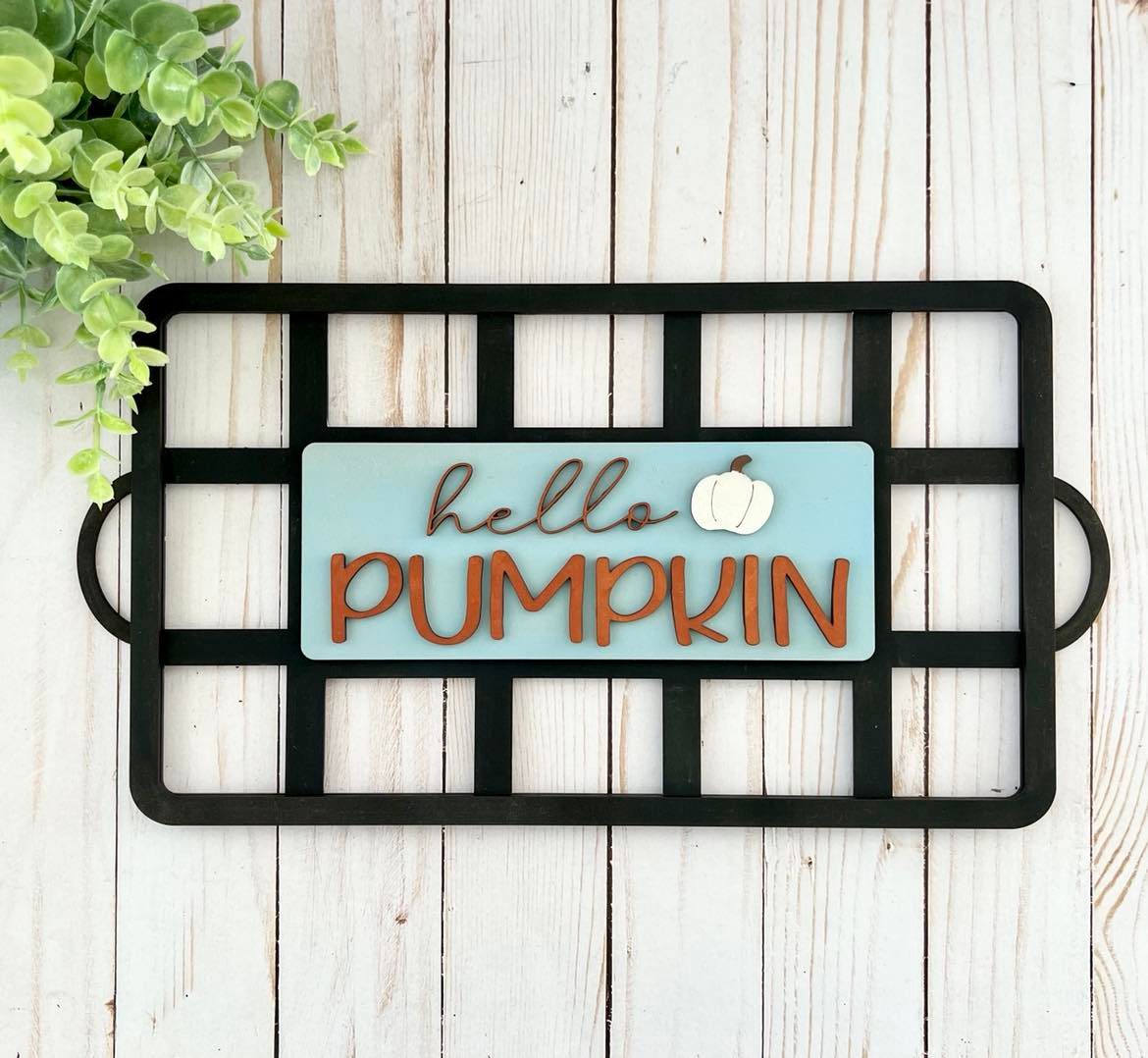 Cesta de imitación de calabaza Hello - Kit listo para pintar