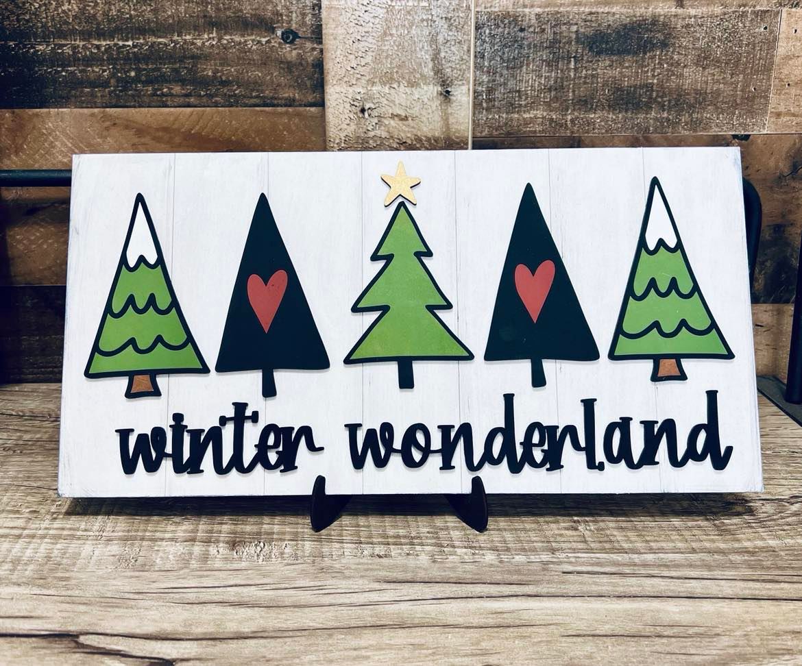 Winter Wonderland - Ready to Paint Sign 15.75" x 8" Sign