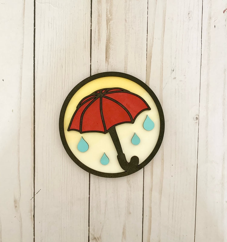 Inserto redondo de paraguas listo para pintar