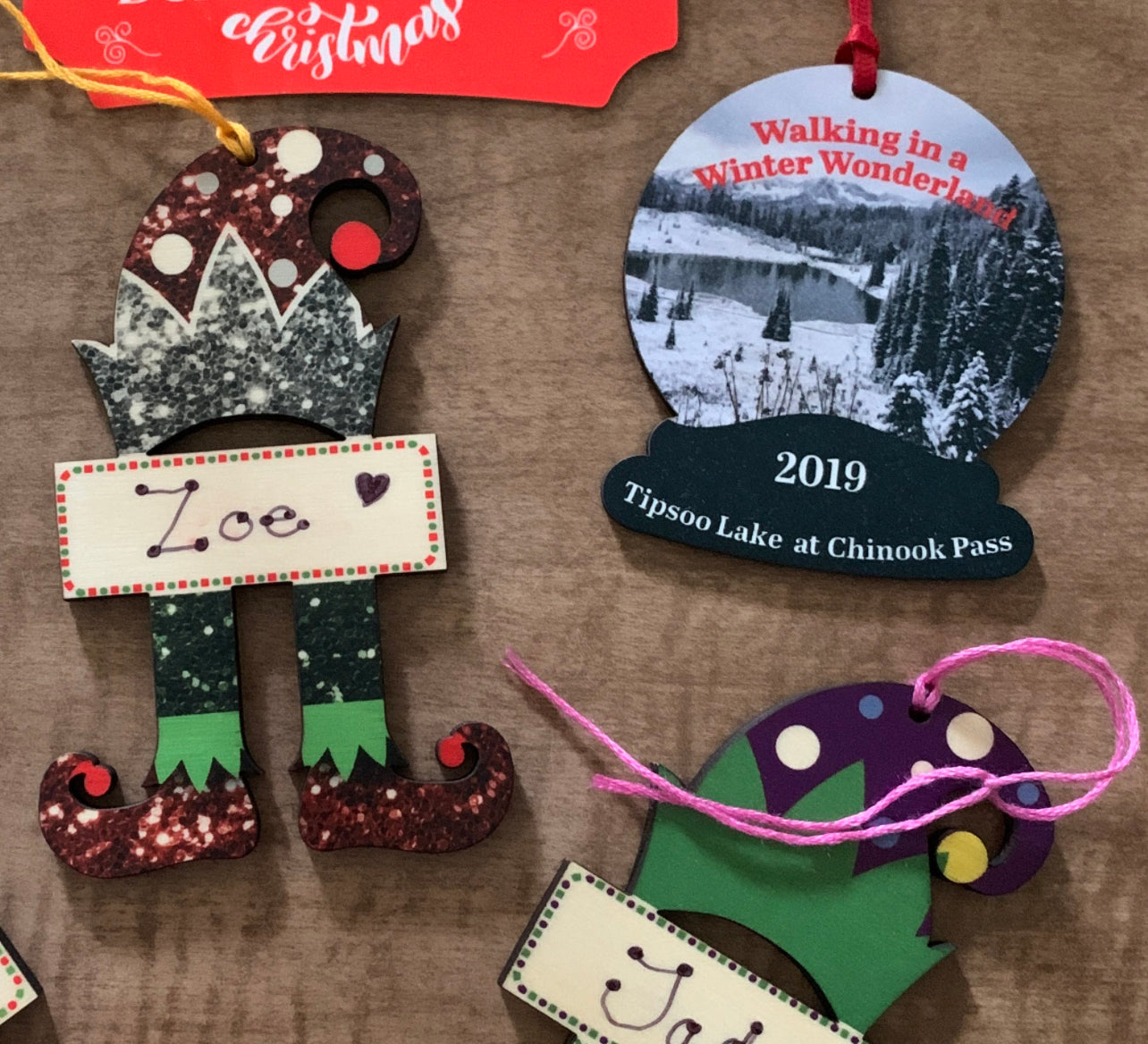 Full color custom shapes ornaments New Creations By Jen