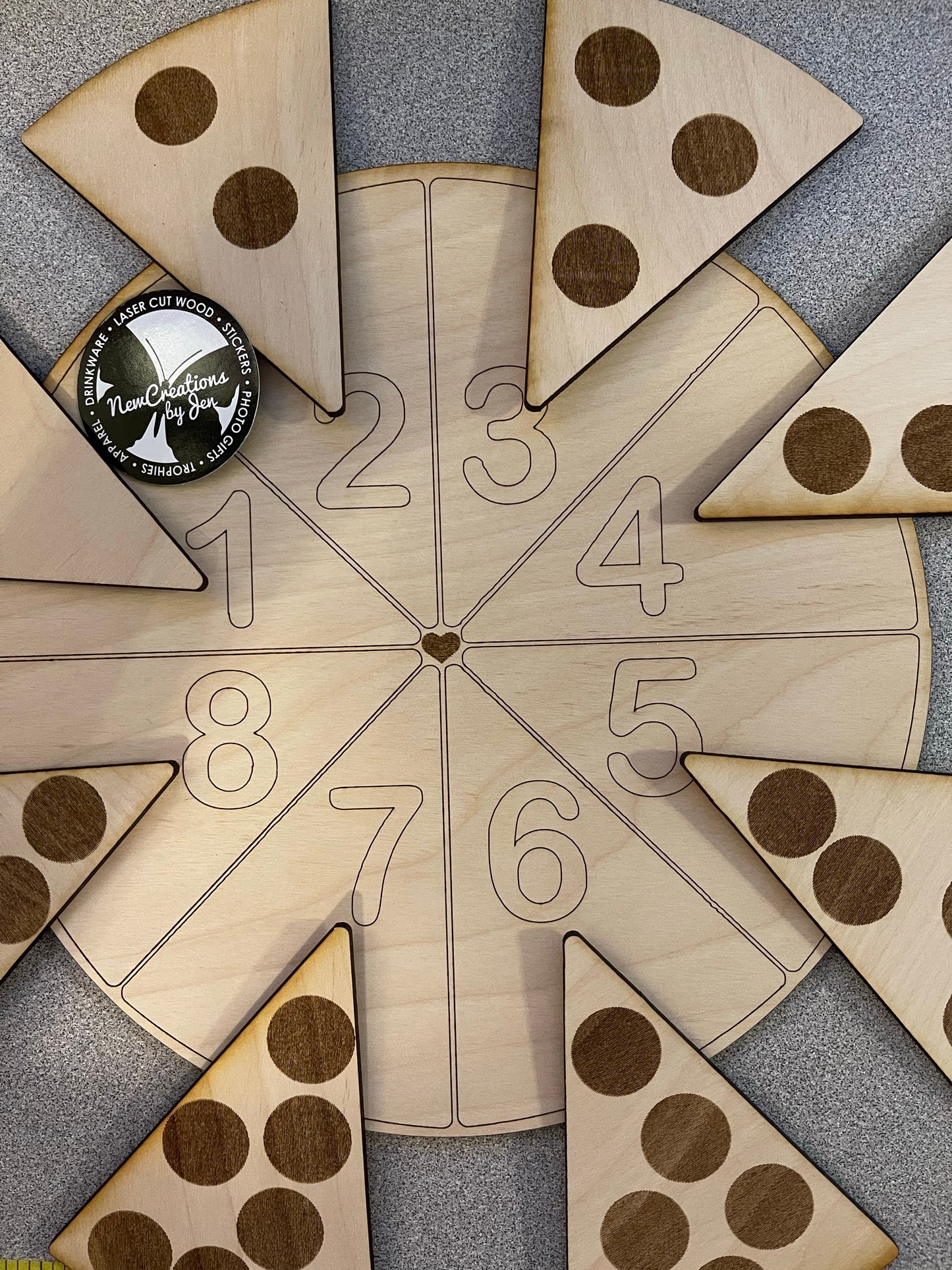 Pizza Puzzle with numbers