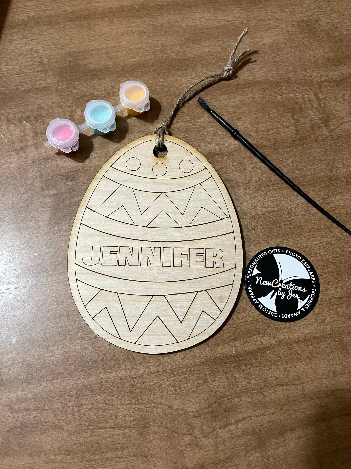 Easter Egg Personalized - Ready to Paint - 6"