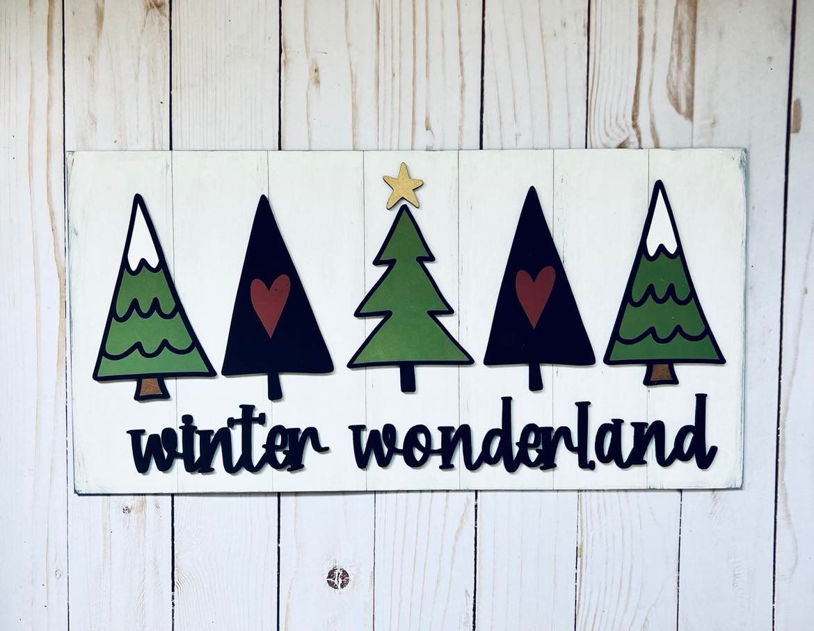 Winter Wonderland - Ready to Paint Sign 15.75" x 8" Sign