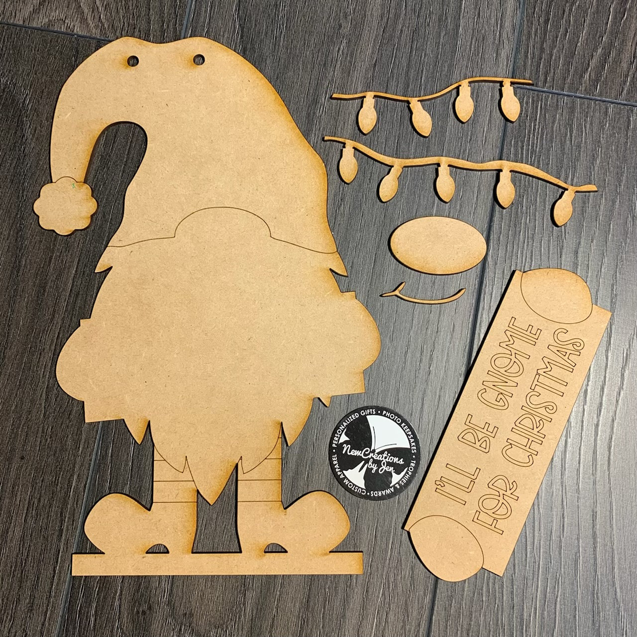 Colgador de puerta - Seré gnomo por Navidad