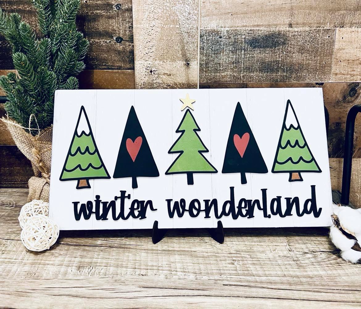 Winter Wonderland - Ready to Paint Sign 15.75" x 8" Sign