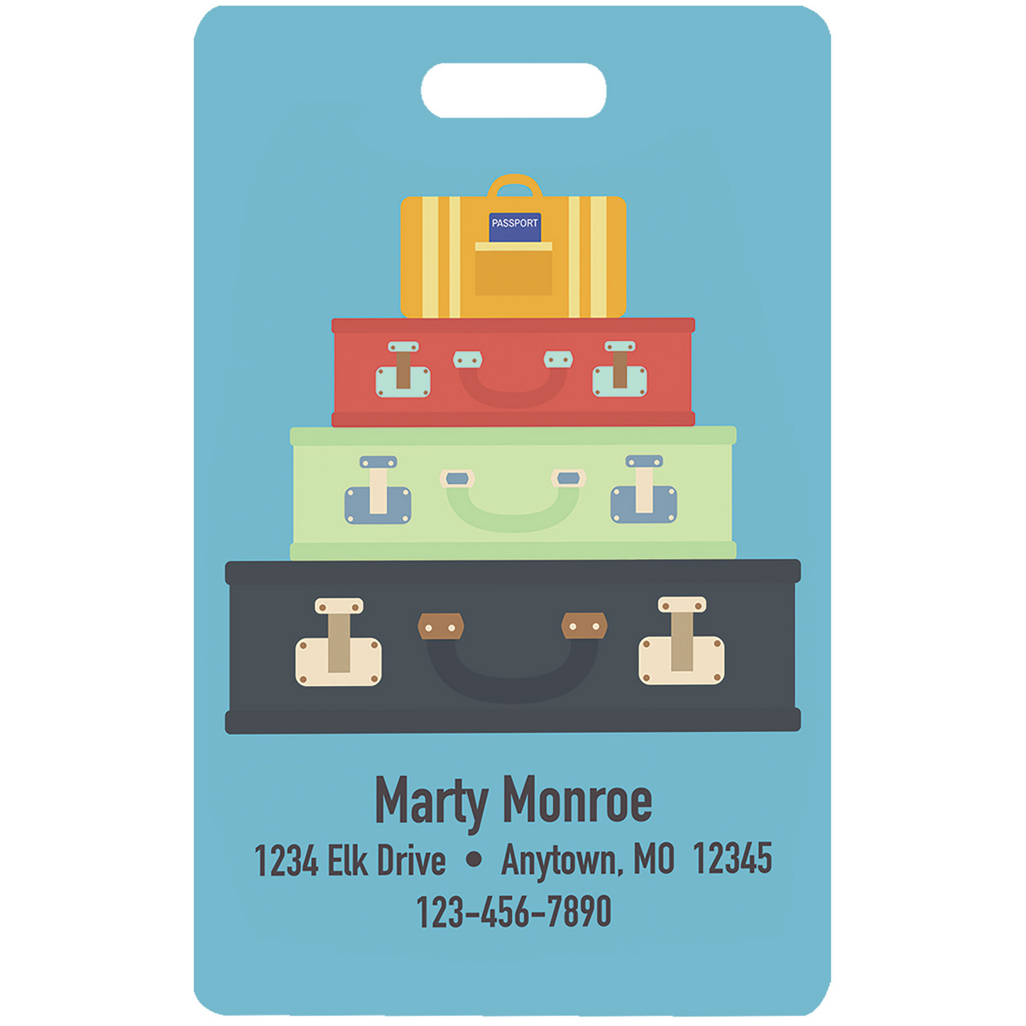 White Aluminum 2-Sided Tag with Slot