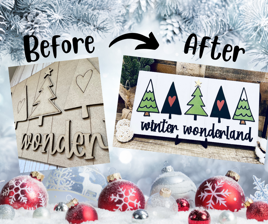 Winter Wonderland - Ready to Paint Sign 15.75" x 8" Sign