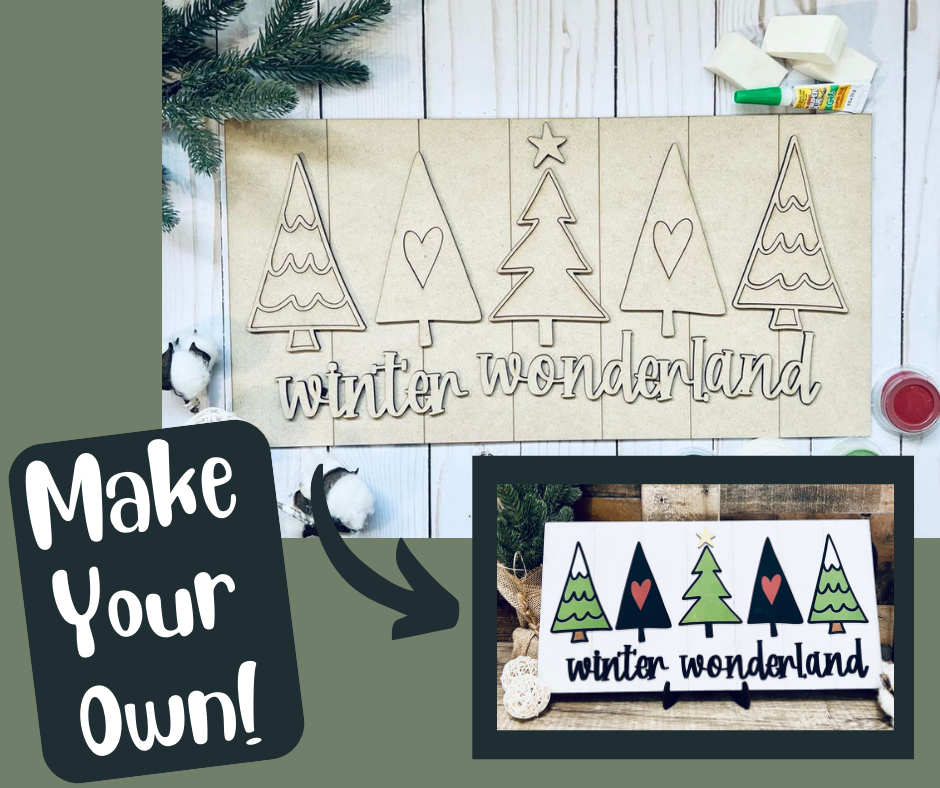 Winter Wonderland - Ready to Paint Sign 15.75" x 8" Sign