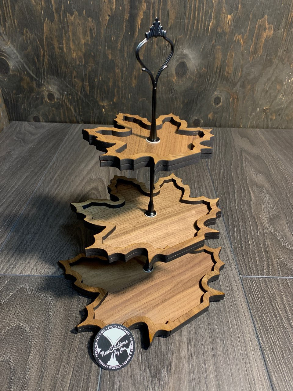 Three Level Shaped Tiered Tray