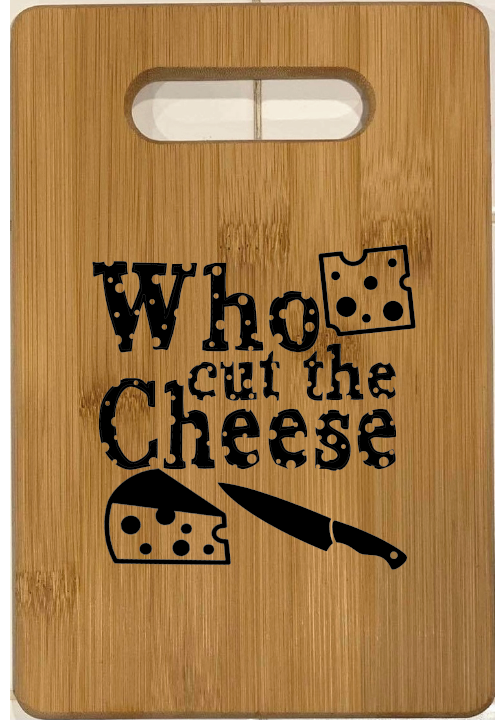Who cut the cheese? Personal Sized Bamboo Charcuterie l (Cheese) Board