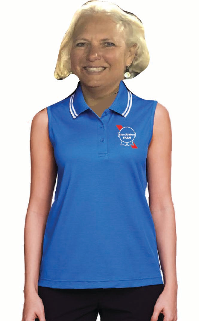 Blue Ribbon Farms DG20SW Devon & Jones Ladies' CrownLux Performance™ Plaited Tipped Sleeveless Polo