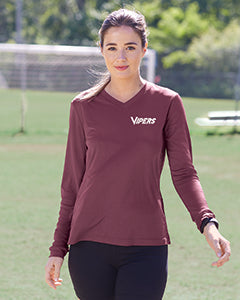 Camiseta de manga larga de rendimiento Zone para mujer del Equipo 365