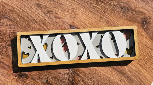 Kit de letreros para estanterías con capas gruesas XOXO