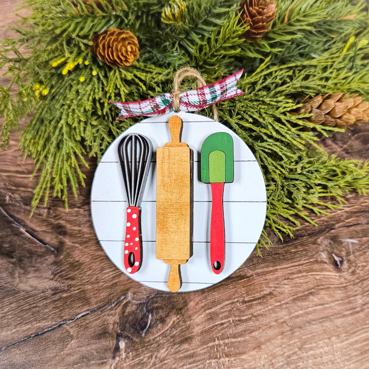 Juego de adornos navideños con recuerdos de repostería