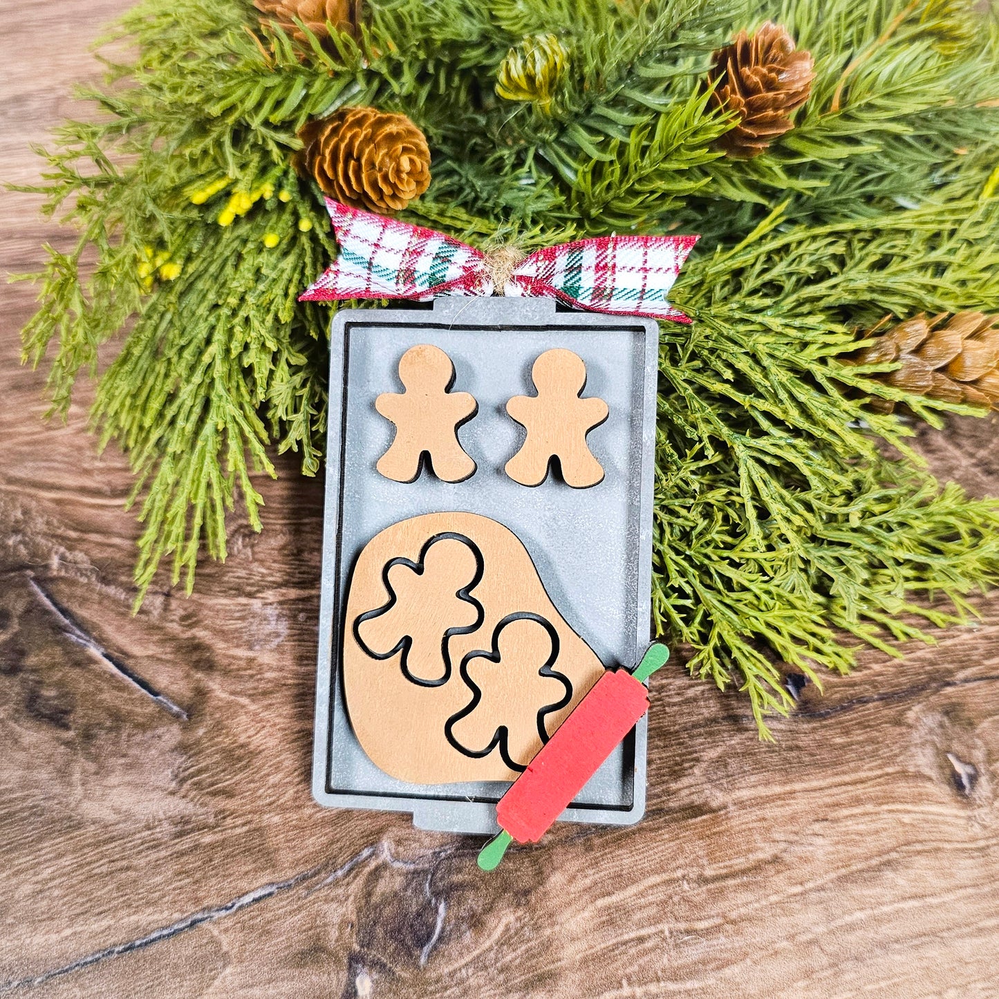 Juego de adornos navideños con recuerdos de repostería