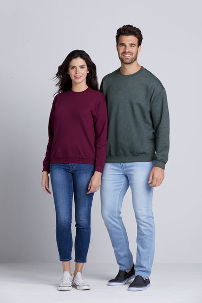 Cool Ghost with Bat Shades and Candy Bucket Unisex Heavy Blend Crewneck Sweatshirt