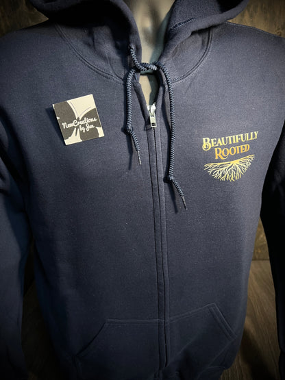 Sudadera unisex con capucha y cremallera completa, básica y con raíces hermosas, G186