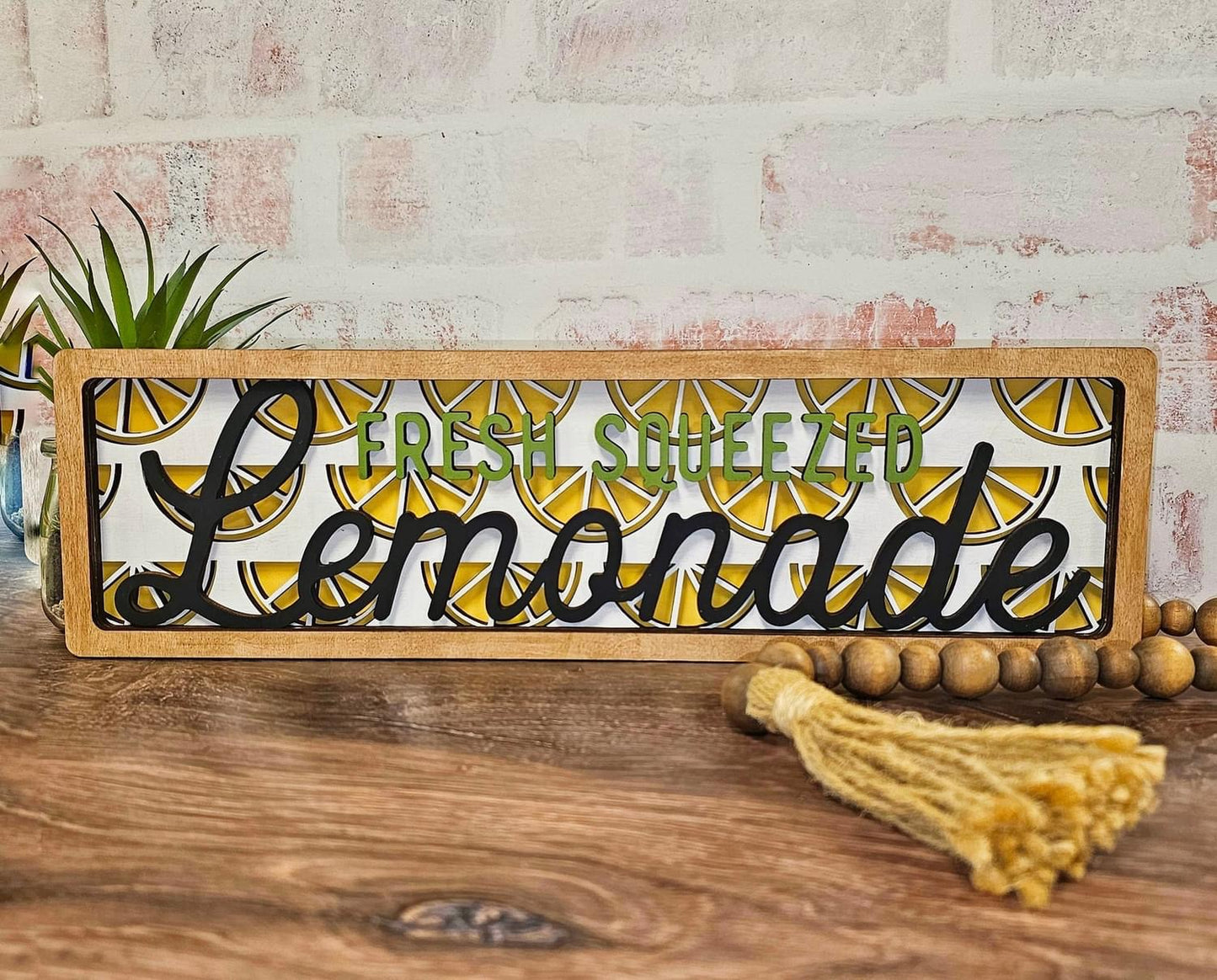 Kit de letreros para estantes con capas gruesas de limonada recién exprimida