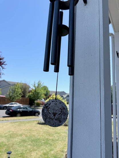 Black Powder Coated Aluminum Wind Chime