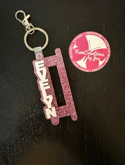 Personalized Name Hair Tie Holder Keychain