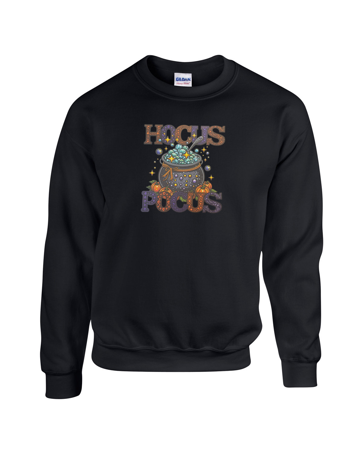 Hocus Pocus Witch Cauldron Design Unisex Heavy Blend Crewneck Sweatshirt