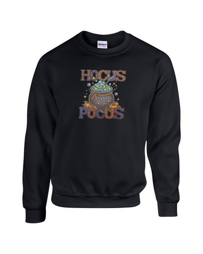 Hocus Pocus Witch Cauldron Design Unisex Heavy Blend Crewneck Sweatshirt