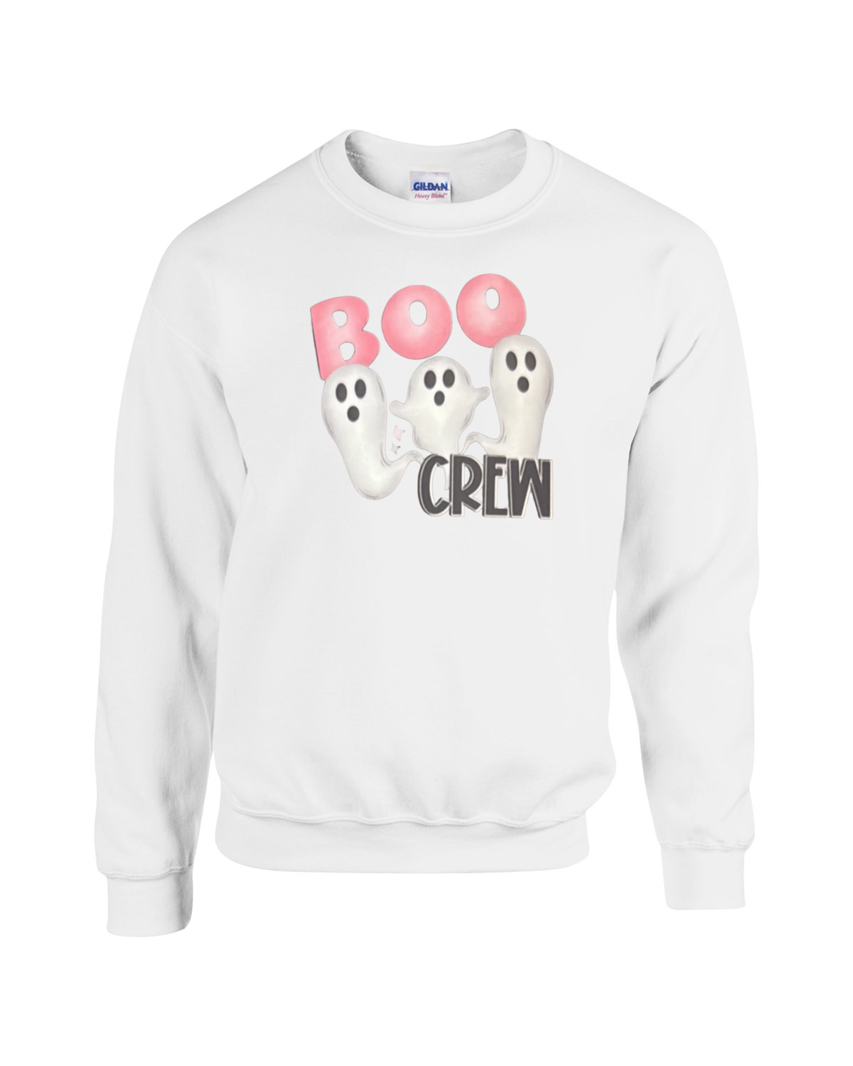 Boo Crew – Cute Ghost Halloween Design Unisex Heavy Blend Crewneck Sweatshirt