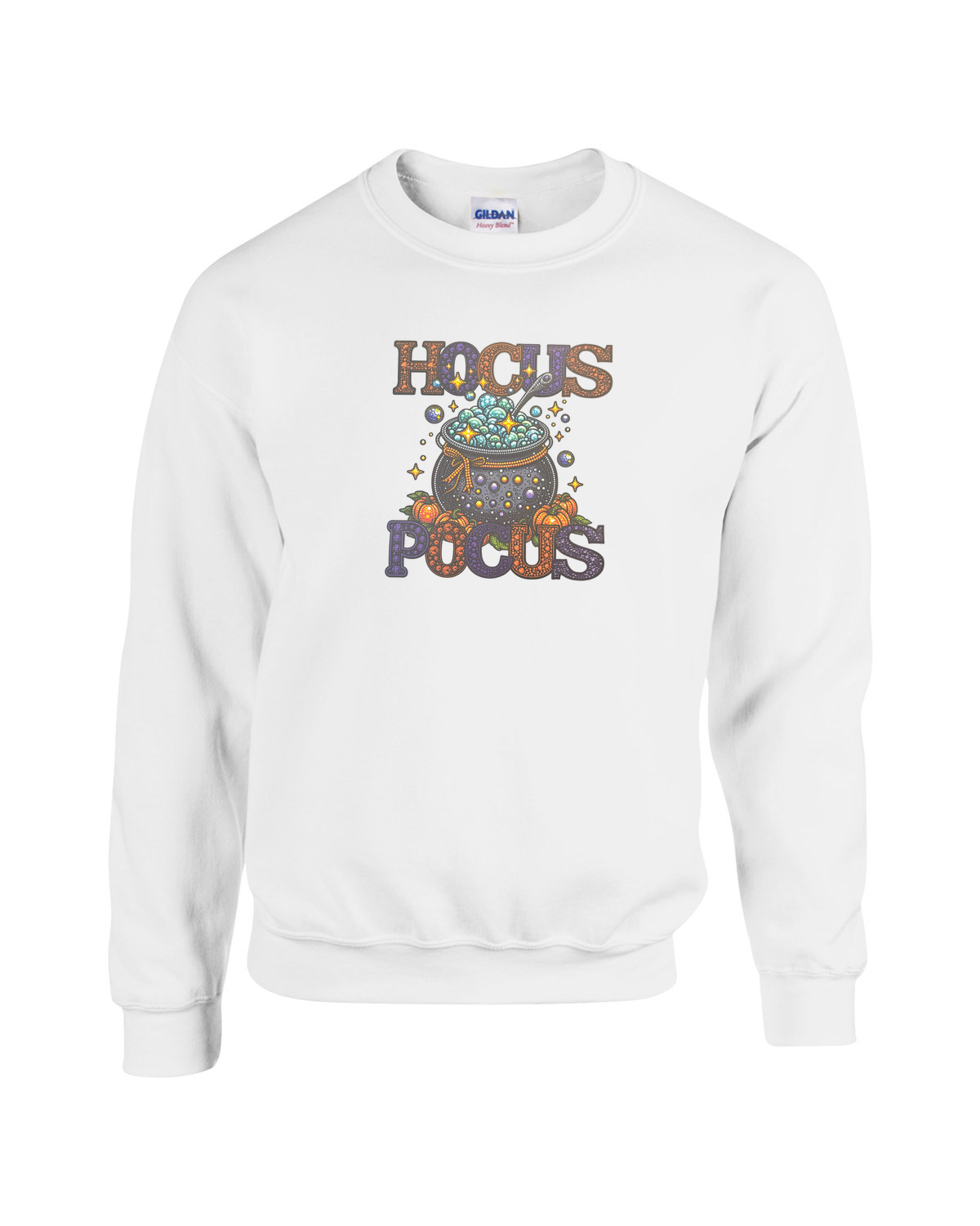 Hocus Pocus Witch Cauldron Design Unisex Heavy Blend Crewneck Sweatshirt