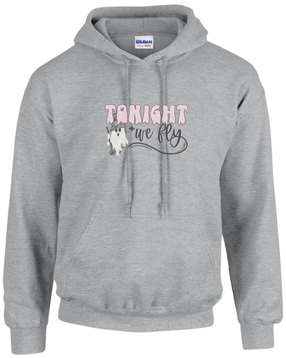 Tonight We Fly Witchy Ghost Design Unisex Heavy Blend Hooded Sweatshirt