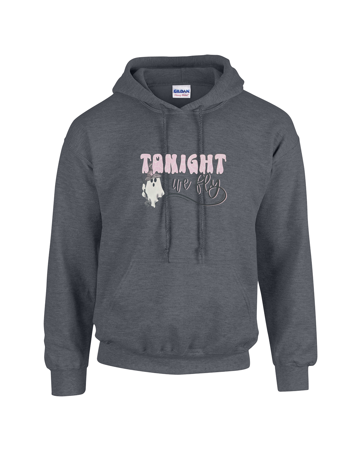 Tonight We Fly Witchy Ghost Design Unisex Heavy Blend Hooded Sweatshirt