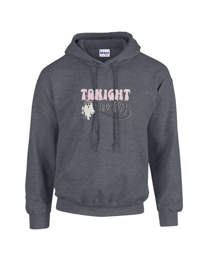Tonight We Fly Witchy Ghost Design Unisex Heavy Blend Hooded Sweatshirt