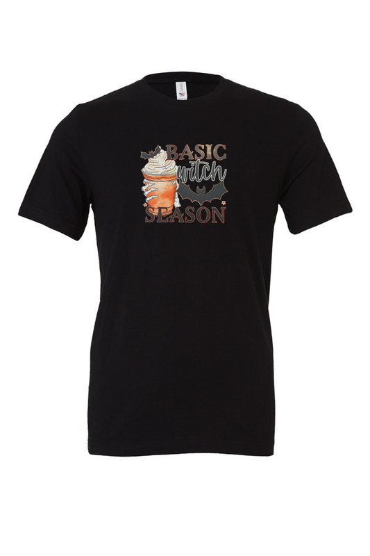 Basic Witch Season – Spooky Fall Coffee Art Premium BellaCanvas T-Shirt