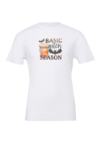 Basic Witch Season – Spooky Fall Coffee Art Premium BellaCanvas T-Shirt