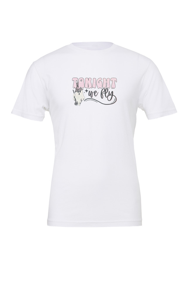 Tonight We Fly Witchy Ghost Design Premium BellaCanvas T-Shirt